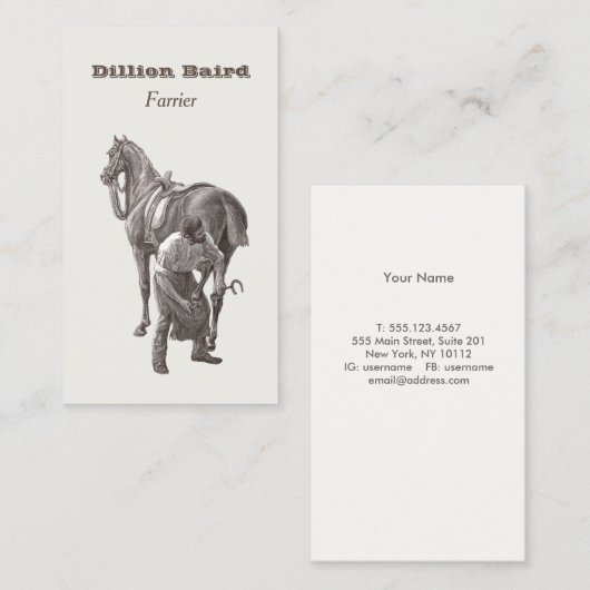 蹄蹄鉄の名刺 名刺 (正面/裏面)