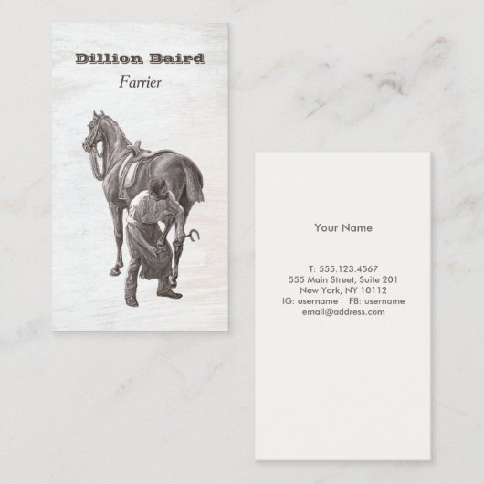 蹄蹄鉄の名刺 名刺 (正面/裏面)