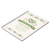 蹄鉄およびシャムロックの結婚式の来客名簿 ノートブック (左側)