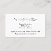 蹄鉄との蹄鉄工のロゴ 名刺 (裏面)