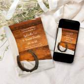 蹄鉄とサテン西欧の結婚式 セーブザデート