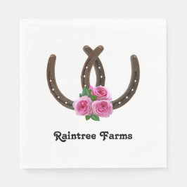 蹄鉄とバラ スタンダードランチョンナプキン