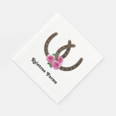 蹄鉄とバラ スタンダードランチョンナプキン (角)