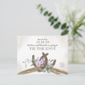 蹄鉄とロープのフローラ日付を保存 ポストカード (スタンド正面)