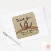 蹄鉄とロープ スクエアシール (封筒)