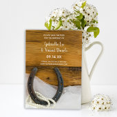 蹄鉄と真珠のウェスタンウェディング日付を保存 セーブザデート