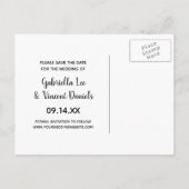 蹄鉄と真珠のウェスタンウェディング日付を保存 案内ポストカード (裏面)