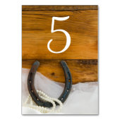 蹄鉄と真珠のカントリーウェスタン結婚ズ テーブルナンバー (裏面)