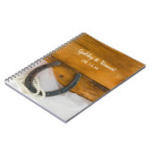 蹄鉄と真珠のカントリーウェスタン結婚ズ ノートブック (左側)