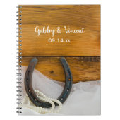 蹄鉄と真珠のカントリーウェスタン結婚ズ ノートブック (正面)