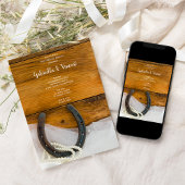 蹄鉄と真珠のカントリーポスト結婚ズブランチ 招待状