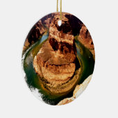 蹄鉄のくねりコロラド川米国アリゾナ セラミックオーナメント (右)