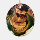 蹄鉄のくねりコロラド川米国アリゾナ セラミックオーナメント (左)