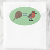 蹄鉄のカニは命だ 楕円形シール (バッグ)