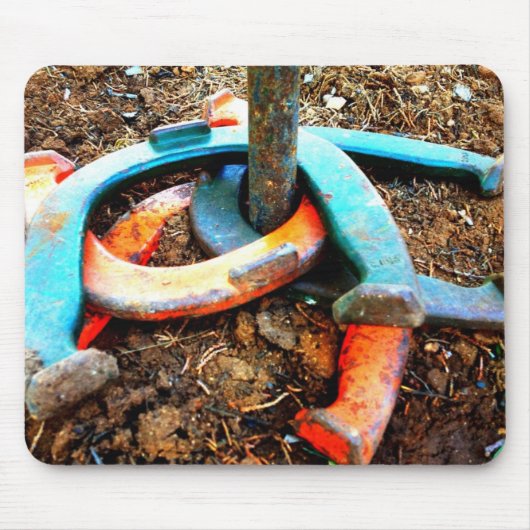 蹄鉄のピッチングのギフトのマウスパッド マウスパッド (正面)