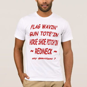 蹄鉄のレッドネックのアメリカの服装のティー Tシャツ