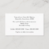 蹄鉄のロゴの中の馬 名刺 (裏面)