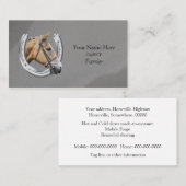 蹄鉄のロゴの中の馬 名刺 (正面/裏面)