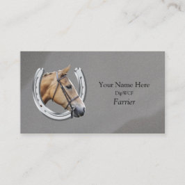 蹄鉄のロゴの中の馬 名刺