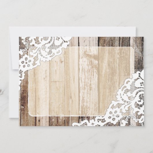 蹄鉄の素朴な木およびレースは感謝していしています サンキューカード (裏面)