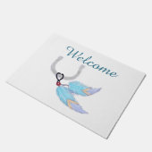 蹄鉄の羽のSpiegelandの歓迎された玄関マット ドアマット (アングル)