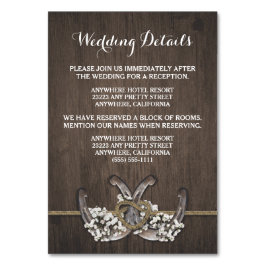 蹄鉄の赤ん坊の息の囲結婚いカード テーブルナンバー