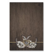 蹄鉄の赤ん坊の息の囲結婚いカード テーブルナンバー (裏面)