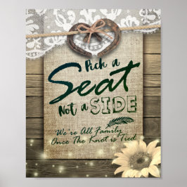 蹄鉄ひまわりサイドではなくシートを選結婚択 ポスター