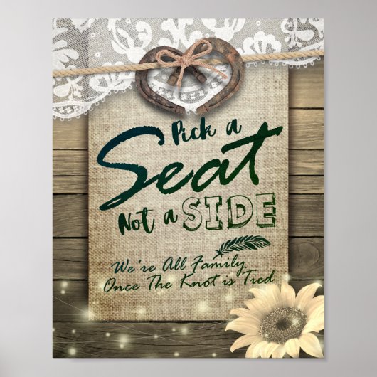 蹄鉄ひまわりサイドではなくシートを選結婚択 ポスター (正面)