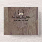 蹄鉄をすべて1つの結婚式招待状 オールインワン招待状 (裏面)