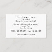 蹄鉄を釘付けしている蹄鉄工 名刺 (裏面)