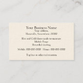 蹄鉄を釘付けしている蹄鉄工 名刺 (裏面)