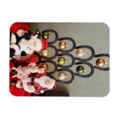蹄鉄クリスマスツリーSanta Clause写真 マグネット (横)