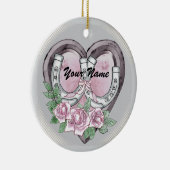 蹄鉄ハートカスタムオーナメント セラミックオーナメント (右)