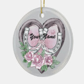 蹄鉄ハートカスタムオーナメント セラミックオーナメント (左)