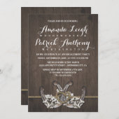 蹄鉄フローラ婚約パーティ招待状 招待状 (正面/裏面)