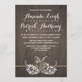 蹄鉄フローラ婚約パーティ招待状 招待状