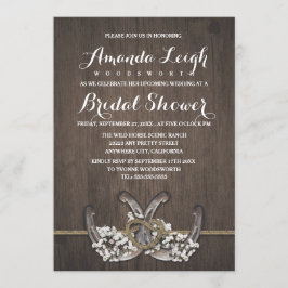 蹄鉄ベビーズブレスブライダルシャワー招待状 招待状