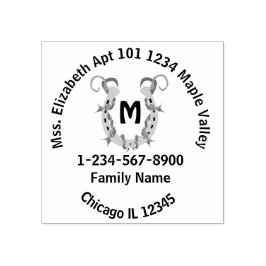 蹄鉄ホームステッド連絡情報 ラバースタンプ