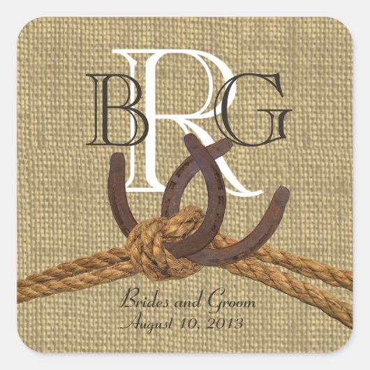 蹄鉄モノグラム スクエアシール (正面)