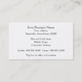 蹄鉄工のための蹄鉄のロゴ 名刺 (裏面)