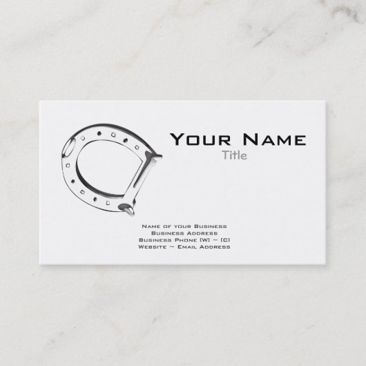 蹄鉄工の名刺 名刺 (正面)