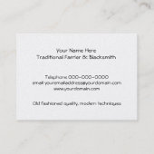 蹄鉄工の名刺 名刺 (裏面)