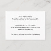 蹄鉄工の名刺 名刺 (裏面)