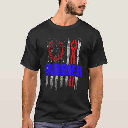 蹄鉄工の馬の蹄のトリミング蹄鉄装着 37 Tシャツ (正面)