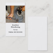 蹄鉄工者のサイドビジネスカード 名刺 (正面/裏面)