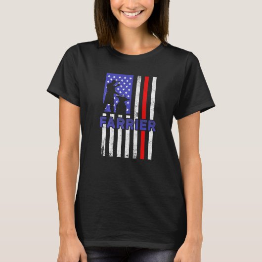 蹄鉄工馬の蹄の手入れ蹄鉄打ち _4 Tシャツ (正面)