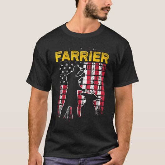 蹄鉄工馬の蹄の手入れ馬蹄鉄打ち _42 Tシャツ (正面)