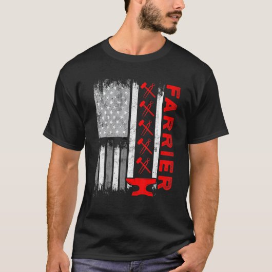 蹄鉄工馬の蹄鉄蹄切り馬蹄鉄_39 Tシャツ (正面)