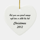 蹄鉄工-美しい馬の写真のひづめのトリム セラミックオーナメント (裏面)